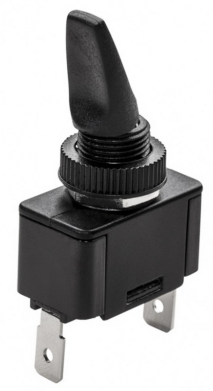 S8077C Mom On & Off Toggle Switch, Black