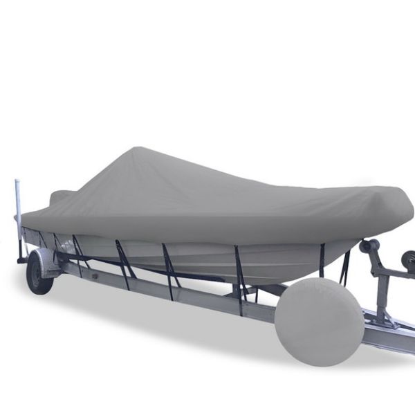 71218S11 Skiff-18 Boat Cover, Mist Gray