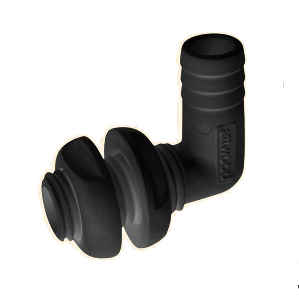 38701 90 deg Thru-Hull Fitting, Black