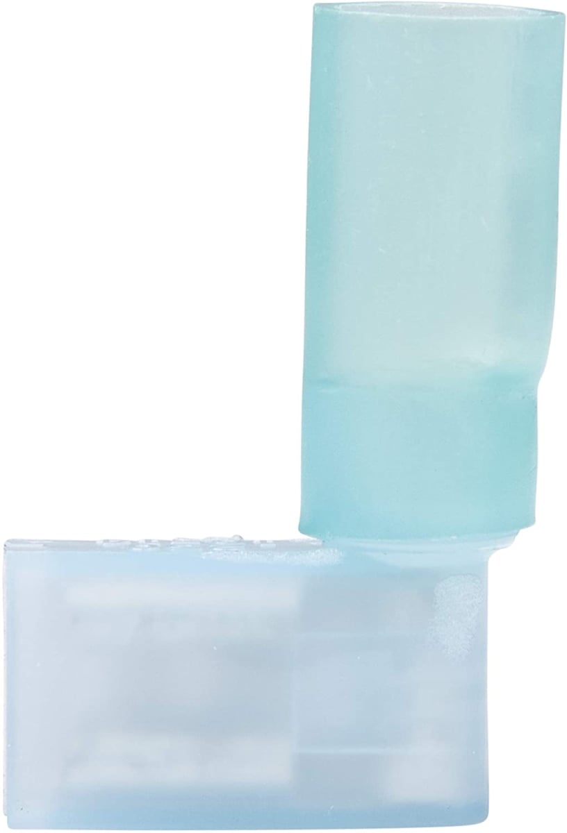 357803 Flag Disconnect Female Heat Shrink, Blue