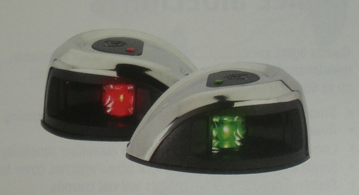 NV1012SS1 LED Oval Side Light Stainless Steel Cover, Red & Green