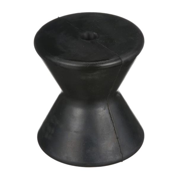 112091 4 in. Boat Trailer Rubber Bow Roller, Black