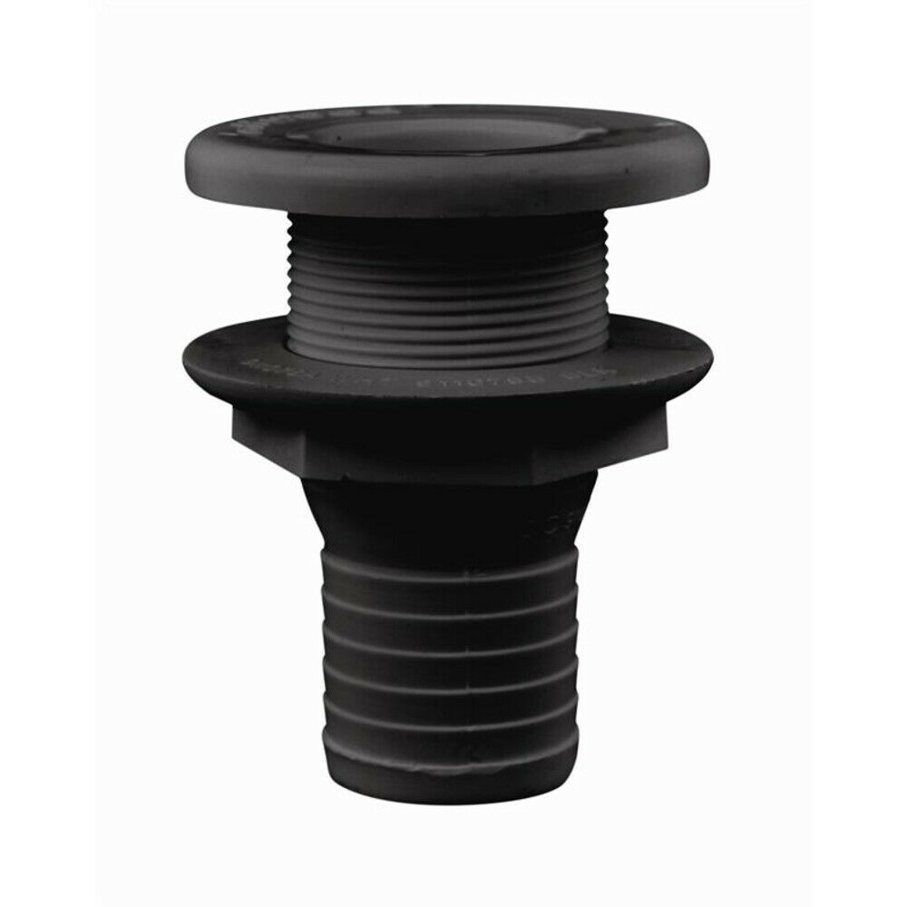 3875A1 1.50 x 3.38 in. Thru Hull Connector, Black
