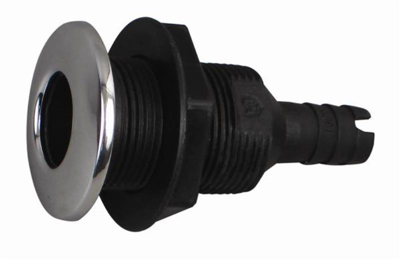 685551 0.625 in. Plastic Stainless Steel Composite Thru-Hull Connector Cap, Black