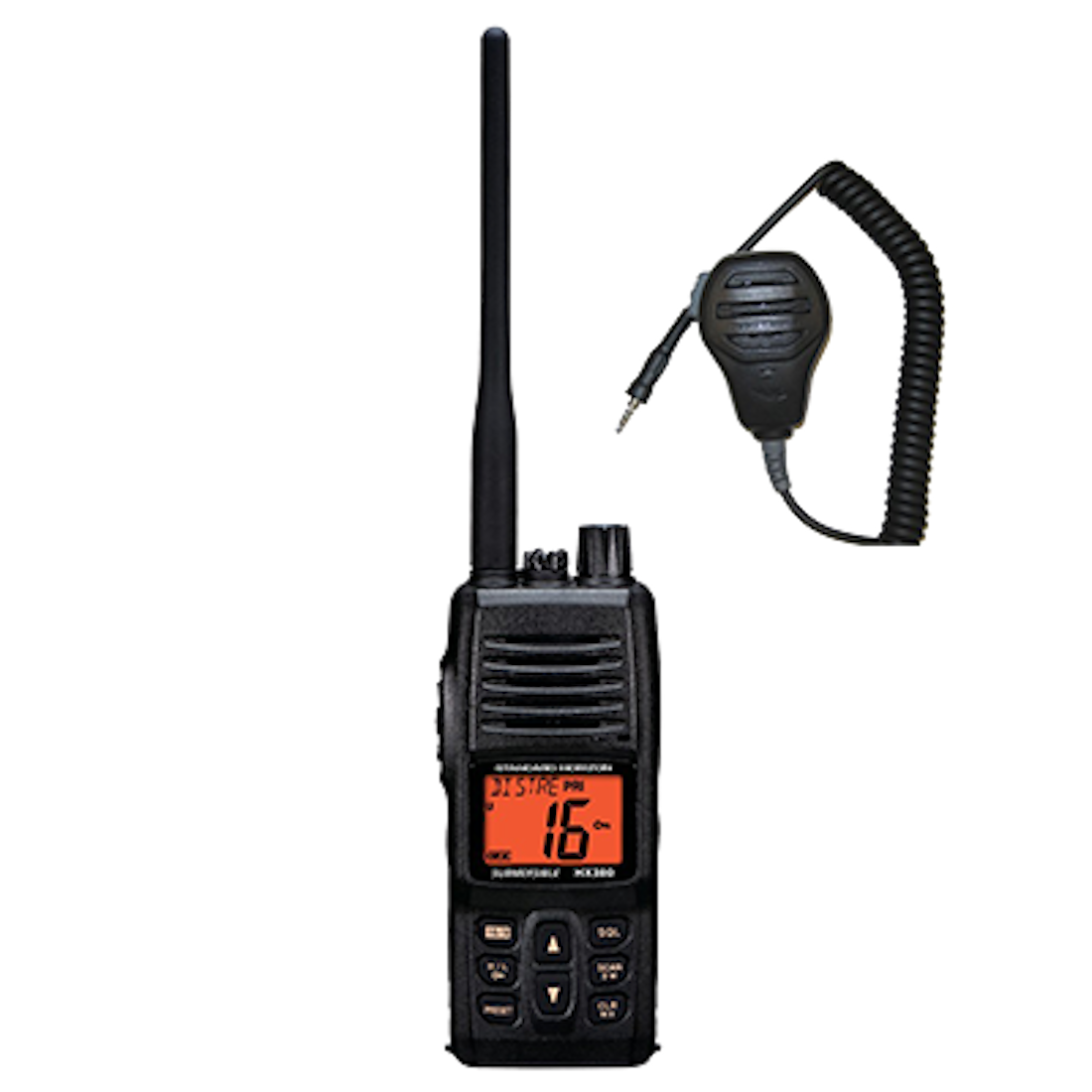 Picture of Standard HX380MH73A Handheld VHF Radio, Black