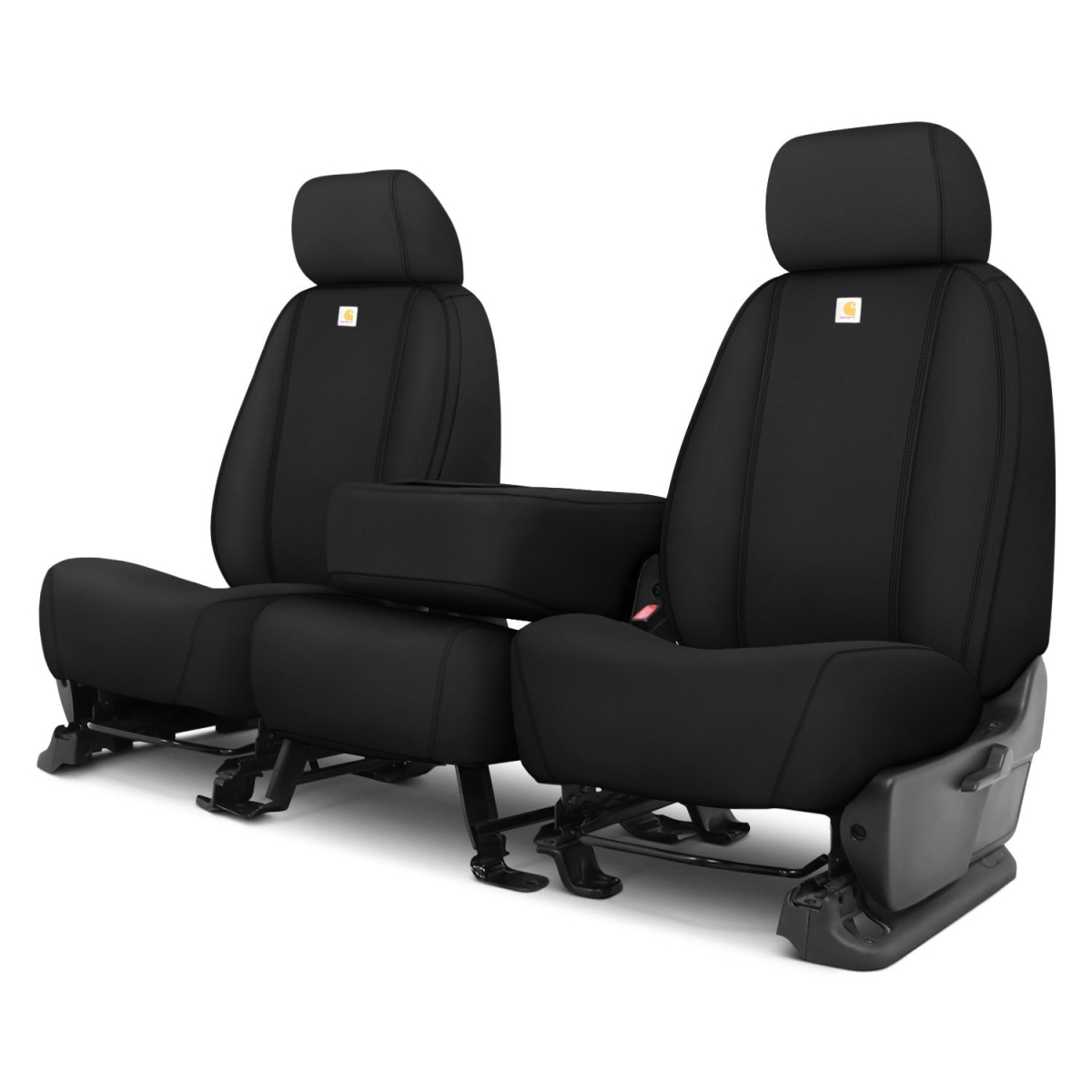 Picture of Covercraft C59-SC3475COBK SeatSaver Super Dux 1st Row Seat Covers for 2019-2021 Chevy Silverado 1500&#44; Black