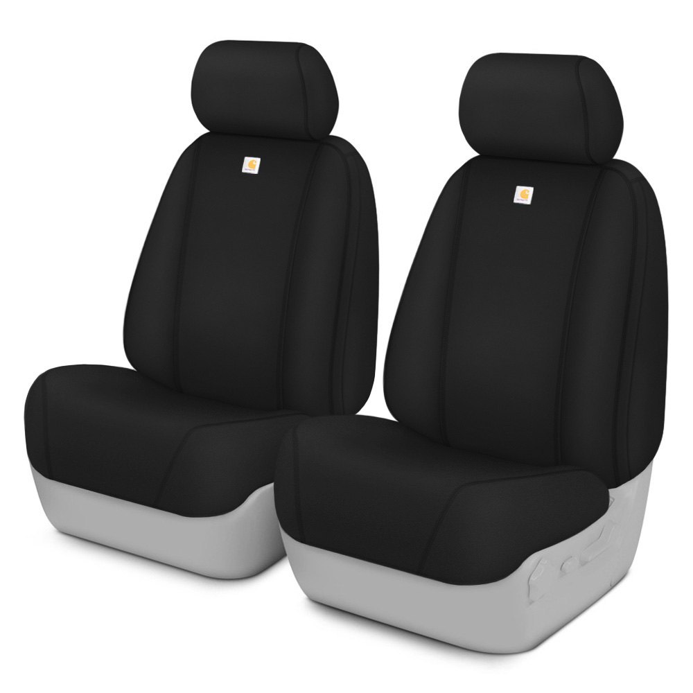 Picture of Covercraft C59-SC2533COBK SeatSaver Super Dux 1st Row Seat Covers for 2019-2021 Chevy Silverado 1500&#44; Black