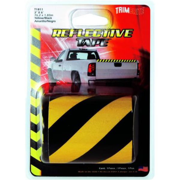 T1811 Yellow & Black Reflective Decal