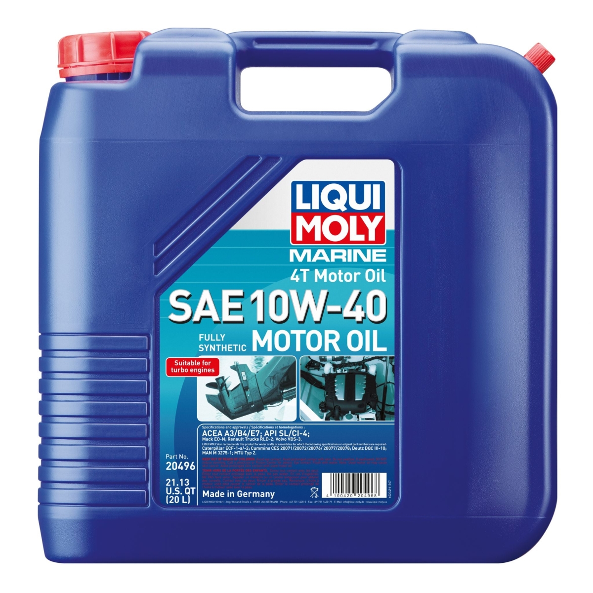 20496 Marine 4T Motor Oil, 20 ltr