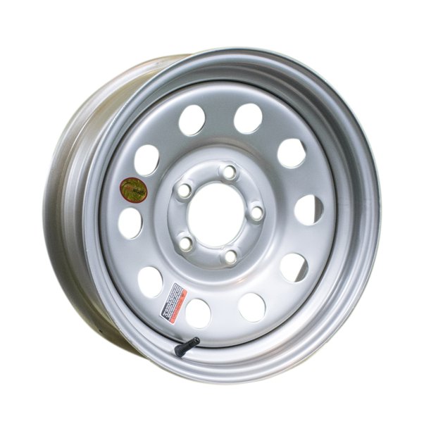 15 x 5 in. Modular Trailer Wheel, Silver - 5 x 4.5 in. Bolt Pattern