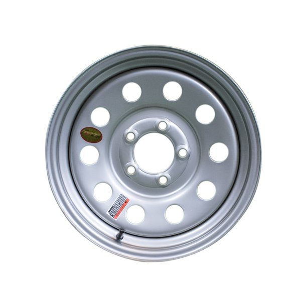 TMC-X560655SM1 15 x 6 in. Modular Trailer Wheel, Silver - 6 x 5.5 in. Bolt Pattern