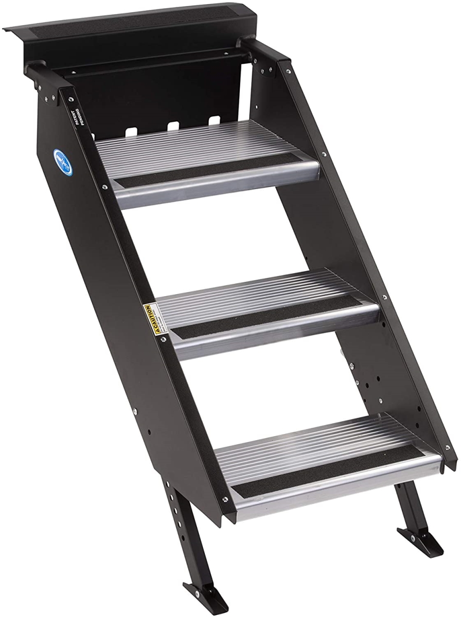8 in. Gen 2 Aluminum 3 Entry Steps, Black