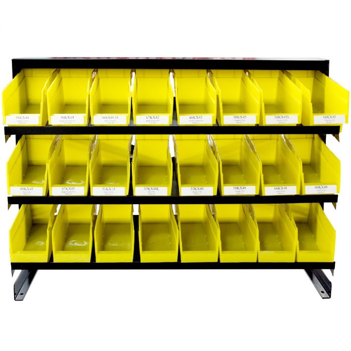 Lug Bins Rack, Yellow - 24 Count