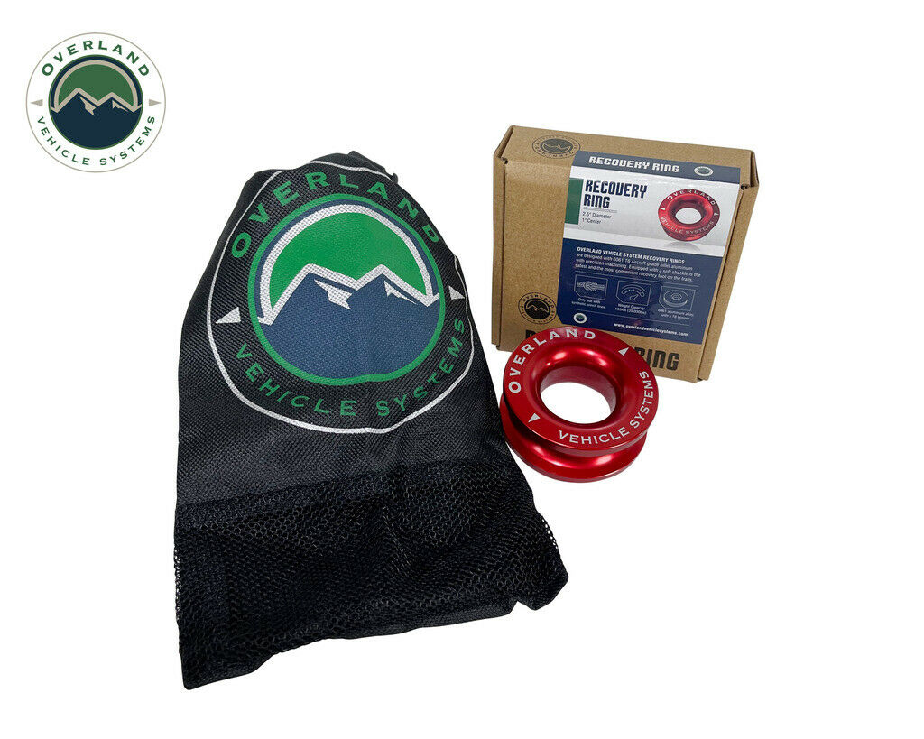OVS-19240005 2.5 in. Recovery Ring with Storage Bag, Red