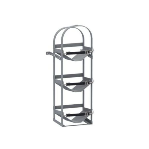 13.5 x 43 x 12.7 in. 3-Tier Refrigerant Tank Rack, Silver
