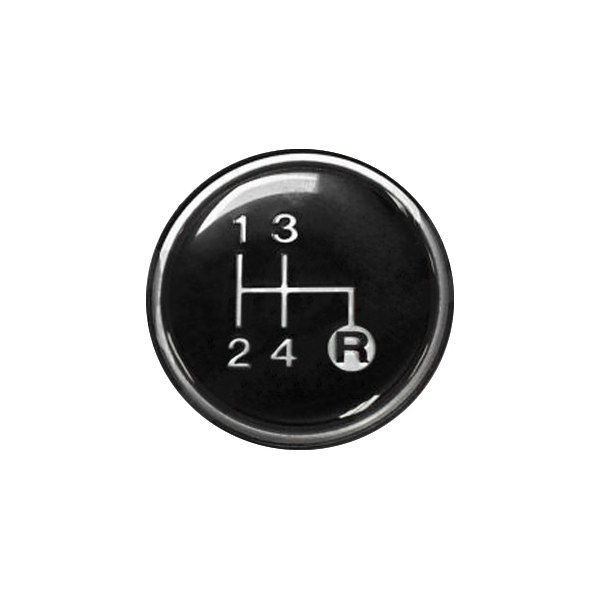 J3241067 Manual 4-Speed Pattern Shift Knob Insert, Black & White