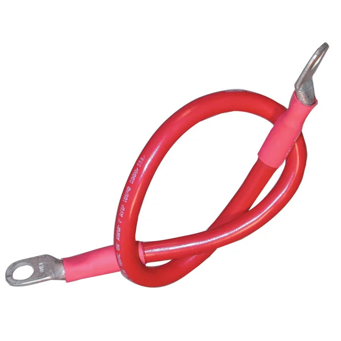 Ancor Premium 2AWG Battery Cable Assembly, 32" Length, 3/8" Hole Diameter, Red | by West Marine