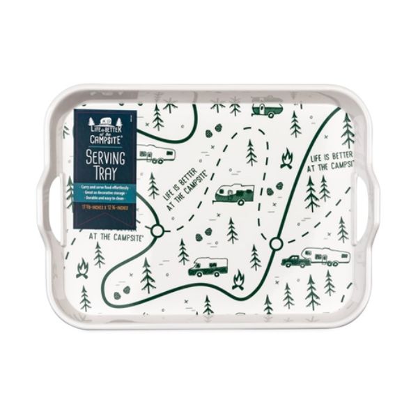 Picture of Camco 53488 Melamine RV Serving Tray, Map Design