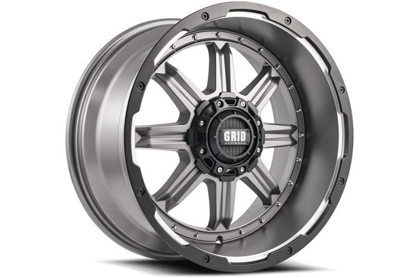 118952A158 18 x 9 in. 5 x 127 Bolt Pattern 15 Offset 87.1 CB Wheel, Anthracite Milled with Black Lip