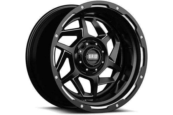 D2414237M7 24 x 14 in. 6 x 135 Bolt Pattern -76 Offset 108 CB Wheel, Matte Black