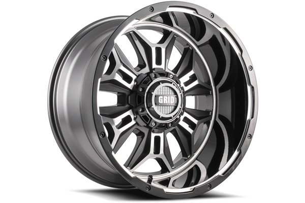 A221252L48 22 x 12 in. 5 x 127 Bolt Pattern -44 Offset 87.1 CB Wheel, Gloss Anthracite