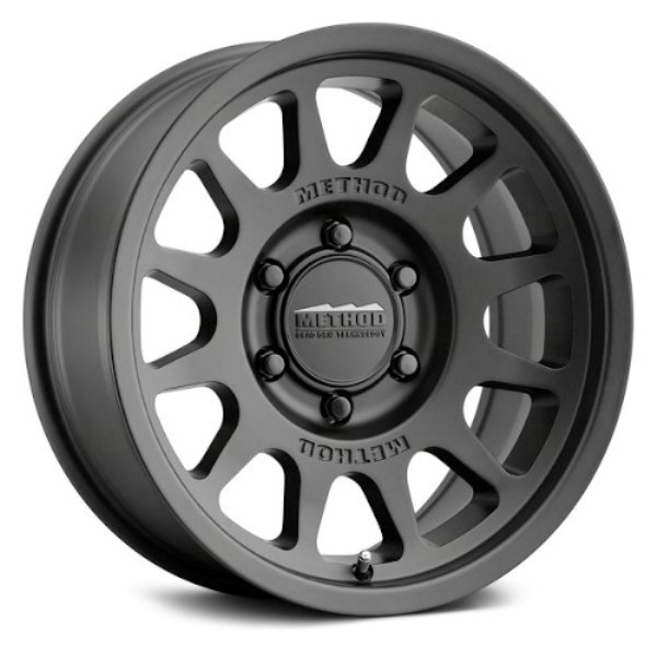 379060512N 17 x 9 in. -12 mm Offset MR703 Bead Grip Wheel, Black
