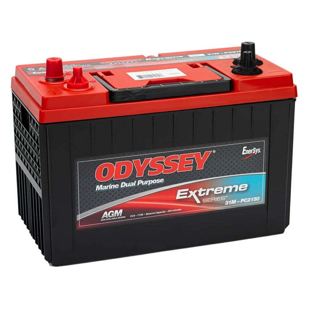 Odyssey Extreme Group 31 Dual Purpose Marine AGM Battery with Thin Plate Pure Lead Technology, 103 Amp Hours, 1150 Cold Cranking Amps, 1370 Marine