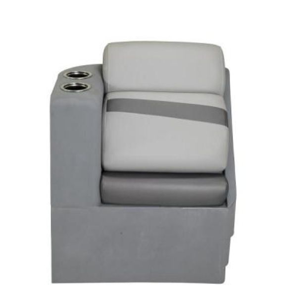 803550 17 ft. Left Arm Pontoon Chaise, Charcoal