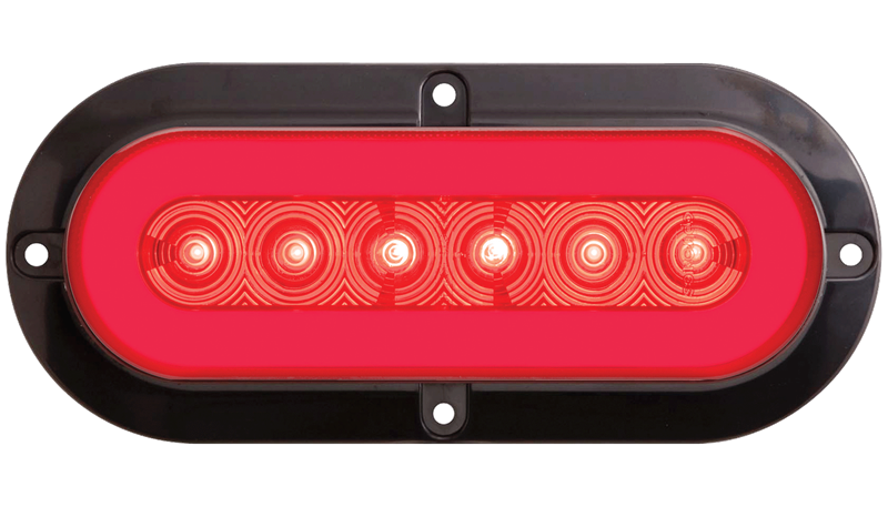 STL111RFB Red Flange Mount Stop, Turn & Tail LED Light for PL-3 Connection