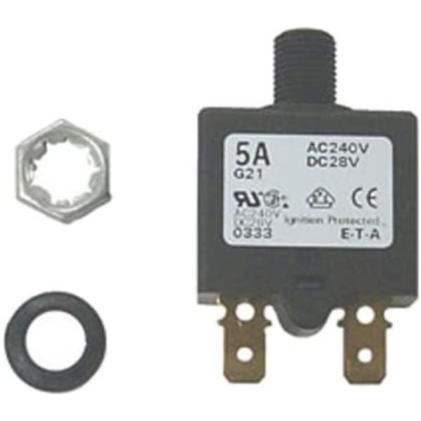 Sierra Push Button Circuit Breaker, Resettable, 5A | by West Marine