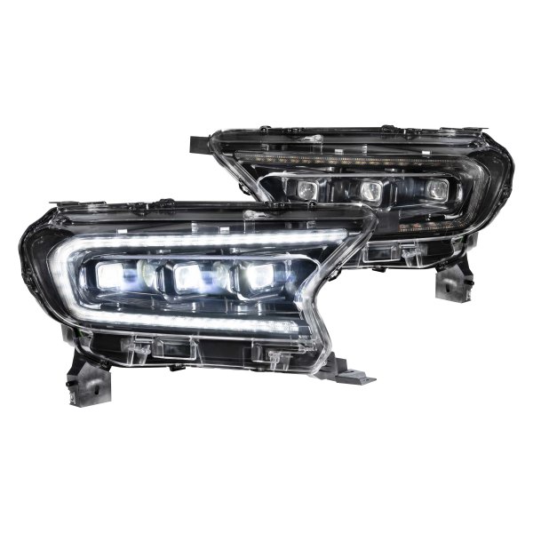 LF437 XB Black Sequential DRL Bar Projector LED Headlights for 2021 Ford Ranger