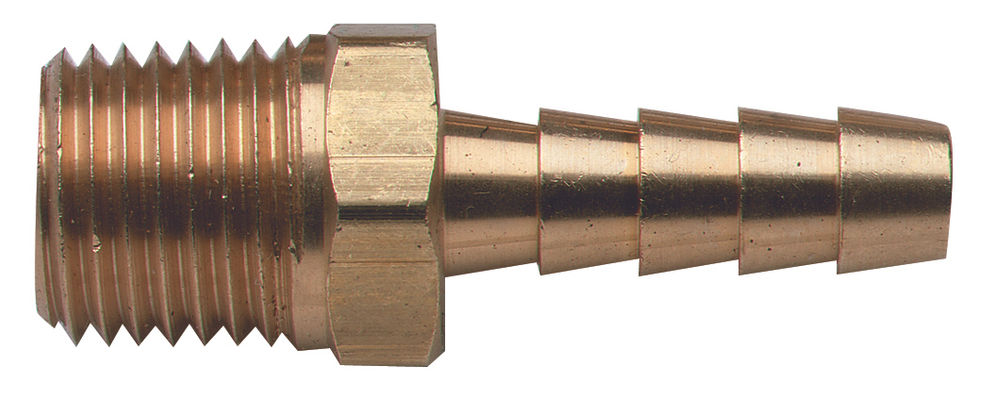 Brass Barb Male Thread Fitting - Brass - 0.25 in. NPT x 0.31 in. - Durable Design