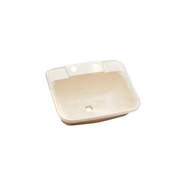Picture of Lasalle Bris 16186PPA 14.75 x 12.25 in. Utopia Plastic Parchment Drop-In Rectangular Single Bowl Lavatory Sink