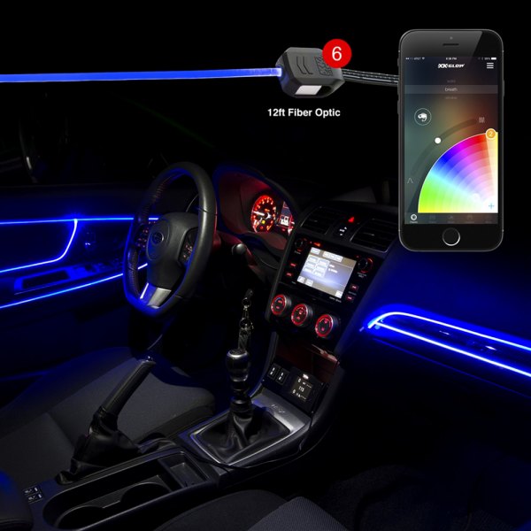 XKGLOW XKchrome Fiber Optic Roll LED Head App Controlled Kit (XK-FO-ADV, XK-FO-STA) (248997)