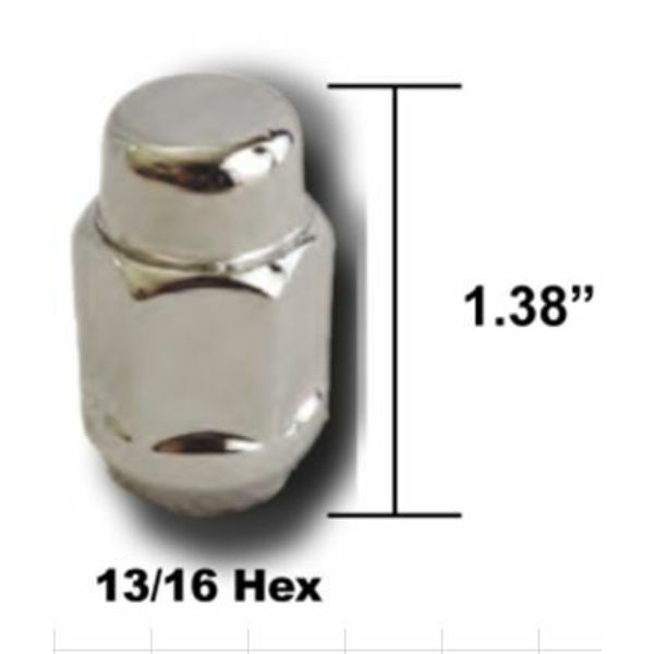 W3412H-2 0.5 in. x 0.75 Hex Lug Net with 1.38 in. - 2 Pcs