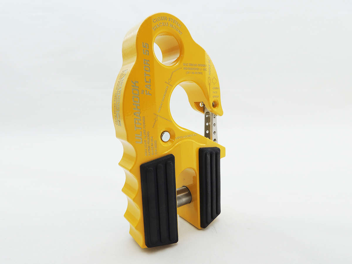 Ultrahook Winch Hook with Shackle Mount, Yellow