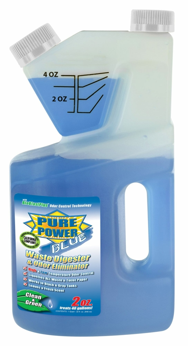 40 oz Pure Power Blue Self Measuring Bottle
