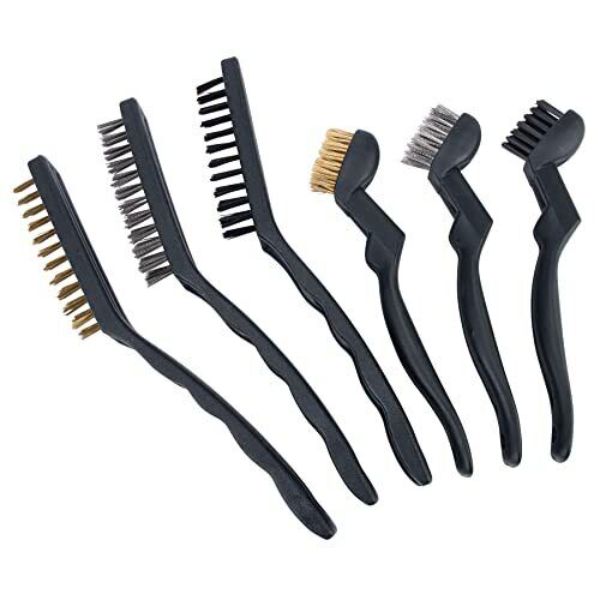 Powder Coated Detailing Brush Set - 6 Piece