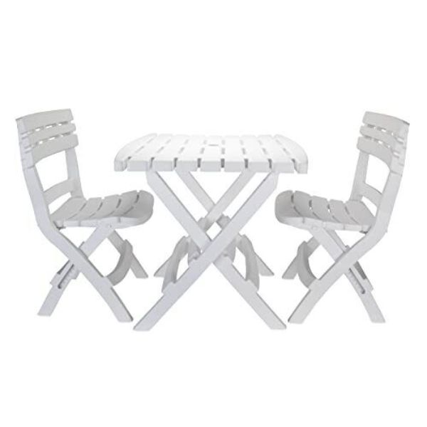 Picture of Camco 51640 Folding Table & Chairs Set&#44; White