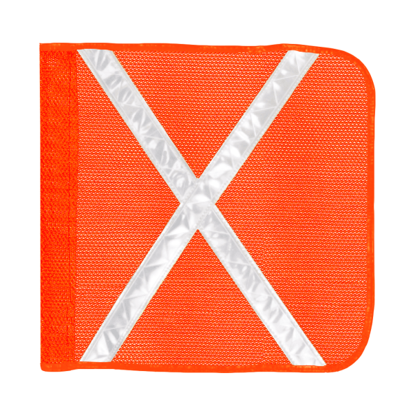 FLAG16OXW Heavy Duty Orange Mesh Safety Flag, White