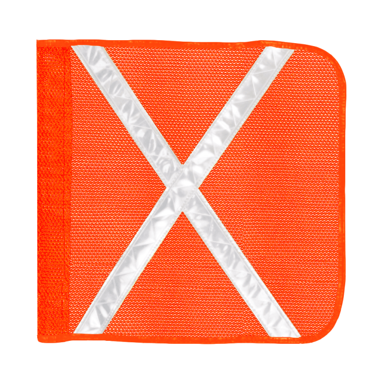 FLAG16OXY Heavy Duty Orange Mesh Safety Flag, Yellow