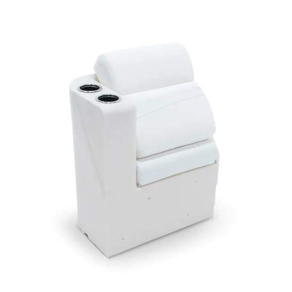 674639 17 in. LCI Left Arm Pontoon Chaise, White