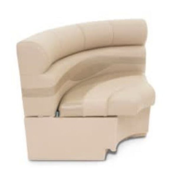 433064 32 x 32 in. LCI 30 in. Radius Corner Pontoon Seat, Beige