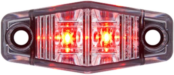 MCL13CR2B Mini LED Marker Clearance Light with Clear Lens, Red
