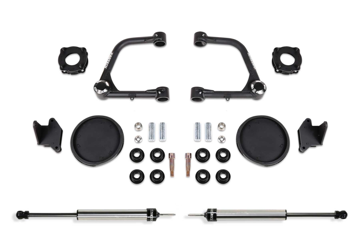 K7086DL 3 in. Upper Control Arm Kit with Uniballs & Front Shock Spacer for 2022 Toyota Tundra -  FABTECH, F37_K7086DL