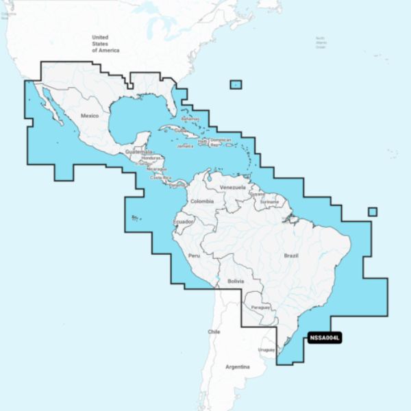 Garmin Navionics+ SA004L Mexico, Caribbean to Brazil Electronic Chart | by West Marine