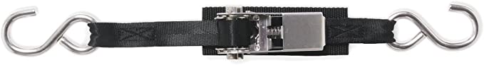 F12598 1 in. x 18 ft. Stainless Steel Ratchet Gunwale Tie-Down