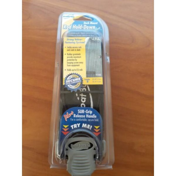 F15433 10 in. Deck Mount Rod Hold-Down with Tie Down Strap
