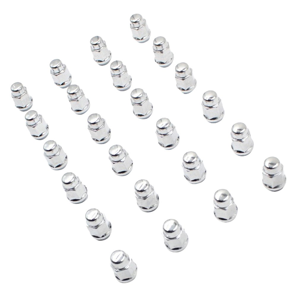 87K545 12 x 0.75 in. Chrome Cone Seat Acorn Bulge Lug Wheel Installation Kit without Valve Stems - 20 Piece