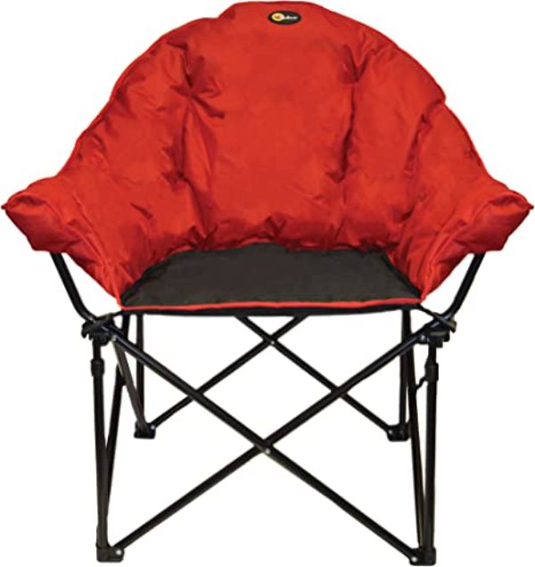 49579H Polyurethane Big Dog Bucket Chair, Burgundy & Black